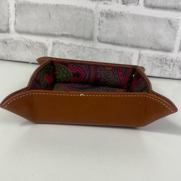 Robert Graham Leather Paisley Valet Tray NWOT - Picture 4 of 7